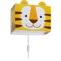Dalber Little Tiger Lámpara Infantil Aplique Pared Tigre Animales- 60 W- Amarillo